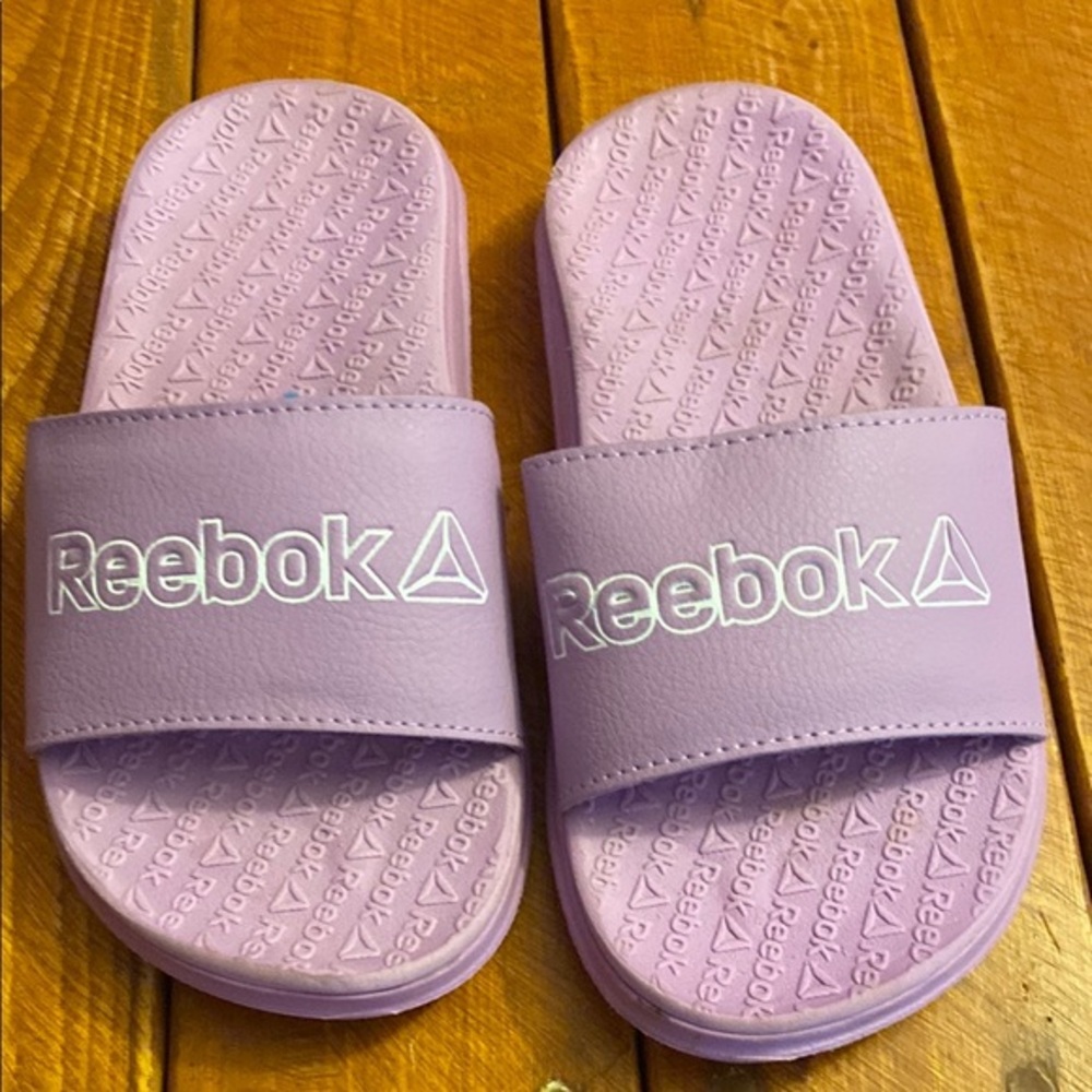 Little Girl Purple Reebok Slides